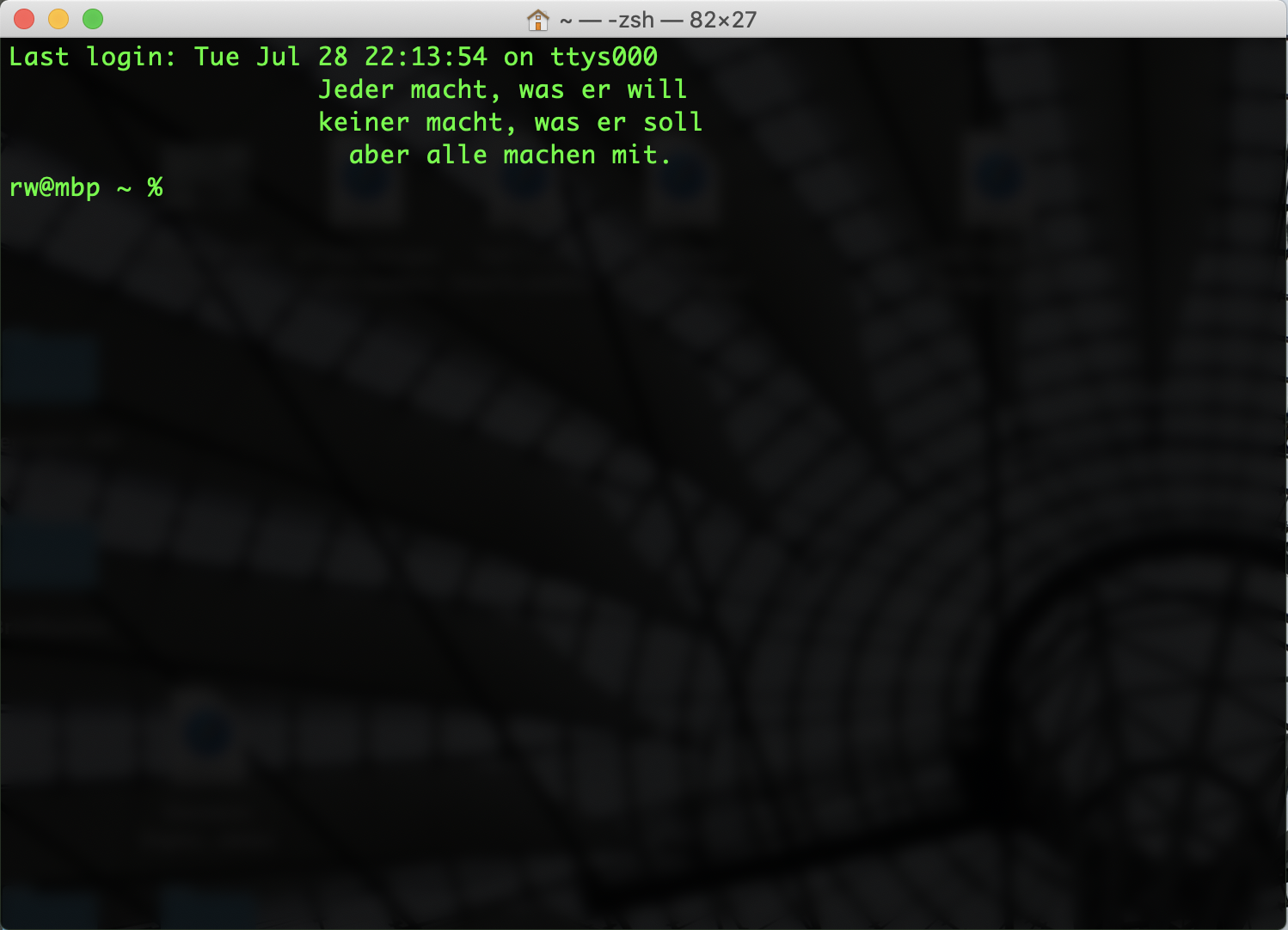 MAC Console mit macmotd
